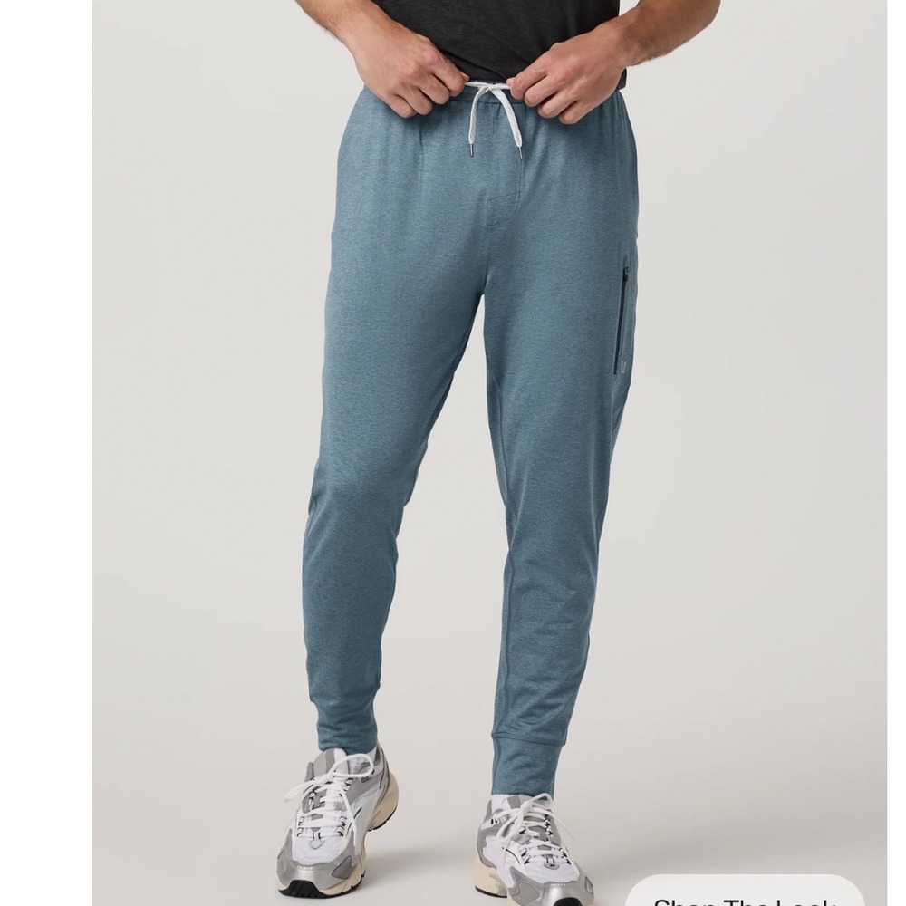Vuori Sunday Performance Jogger Smoke Blue Heather Medium New With Tags